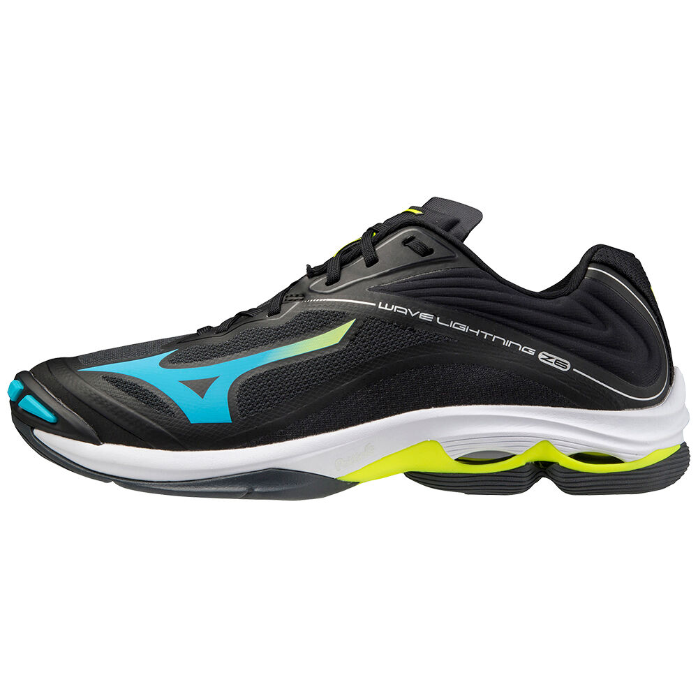 Tenis Para Voleibol Mizuno Wave Lightning Z5 Para Hombre Negros/Azules Turquesa/Amarillos 4908516-BU